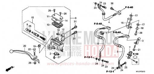 HAUPTBREMSZYLINDER, VORNE ZYLINDER (CBR250RA) CBR250RAD de 2013